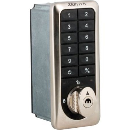 ZEPHYR LOCK LLC Zephyr RFID Electronic Locker Lock 6210 Keypad and Card Access Option - Vertical Keypad 6210